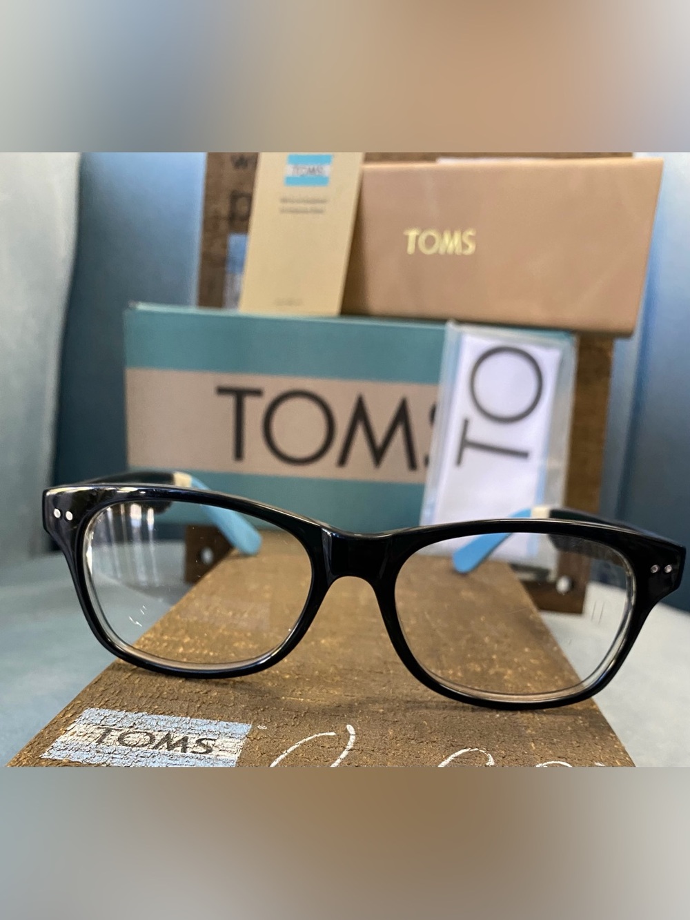 Brand New TOMS “Nairobi Classic 601” Black Optical Ophthalmic Eyeglasses